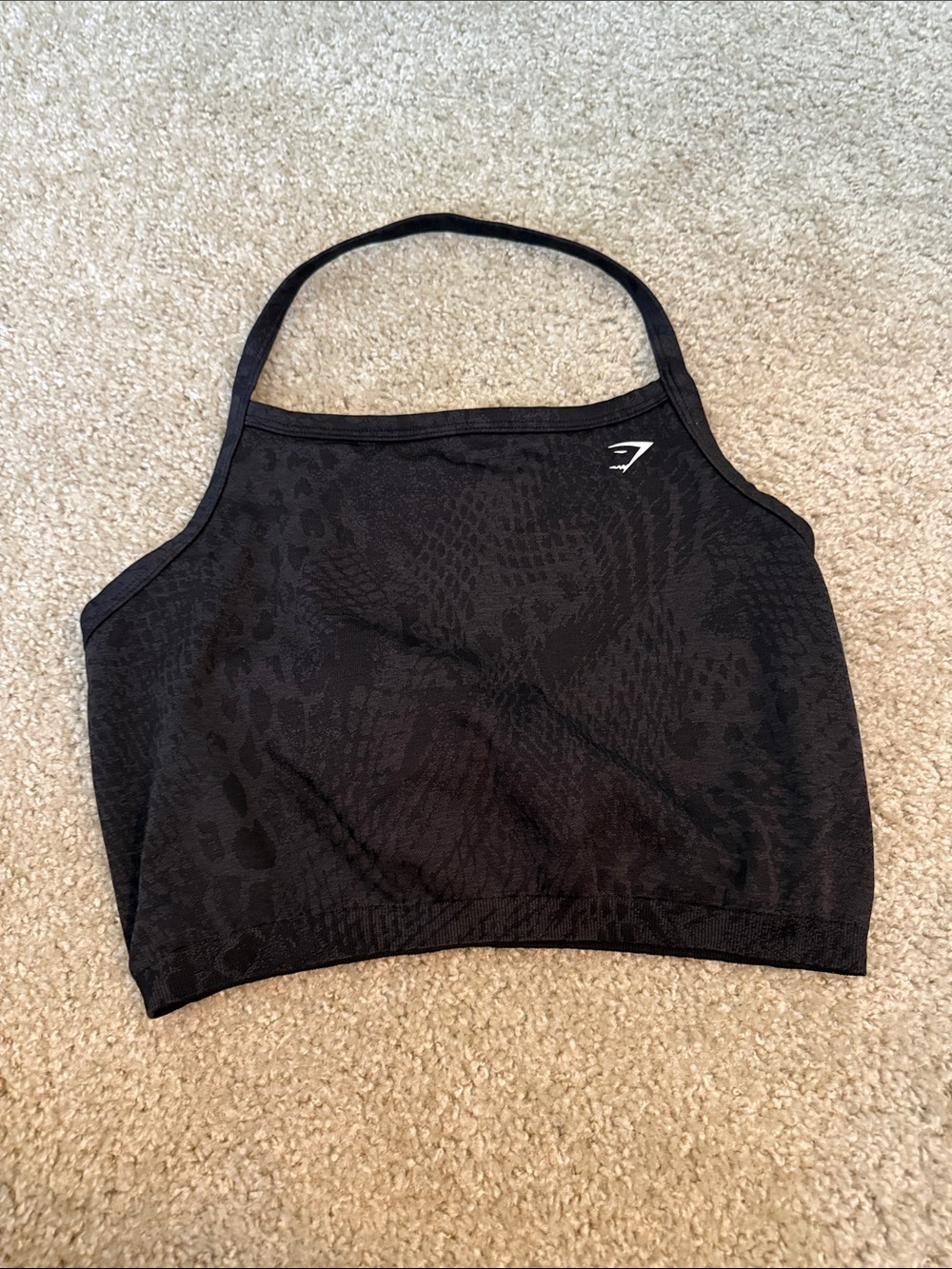 Gymshark x Whitney Simmons Women's Black High-Neck Sports Crop Top L